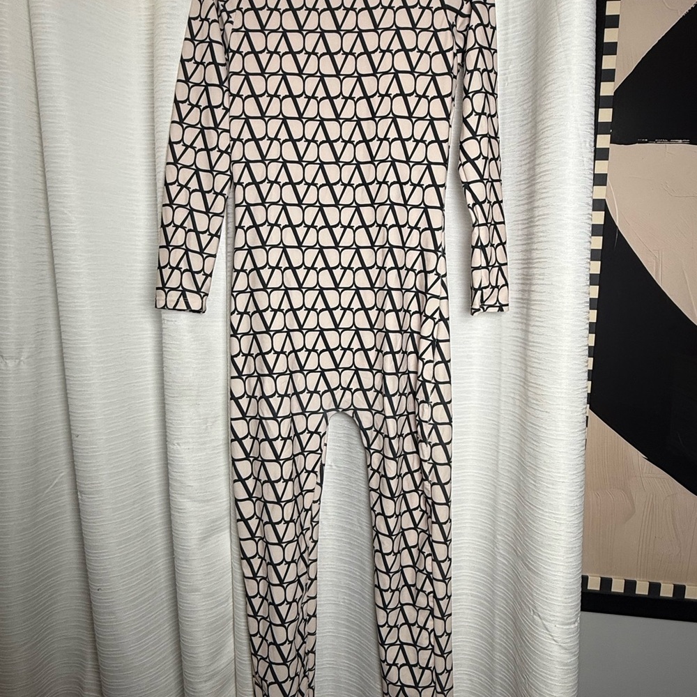 Valentino Black and Cream Monogram Top